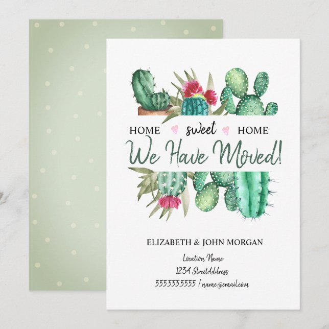 Wir haben uns bewegt, Cactus Polka Dots (Vorne/Hinten)