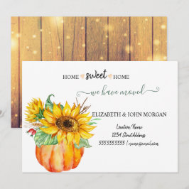 Wir haben uns bewegt, Holz, Kürbis, Sonnenblumen