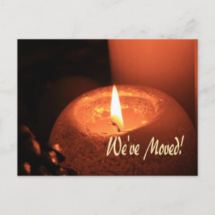 Wir haben uns bewegt! Kerzen brennen Weihnachten Postkarte