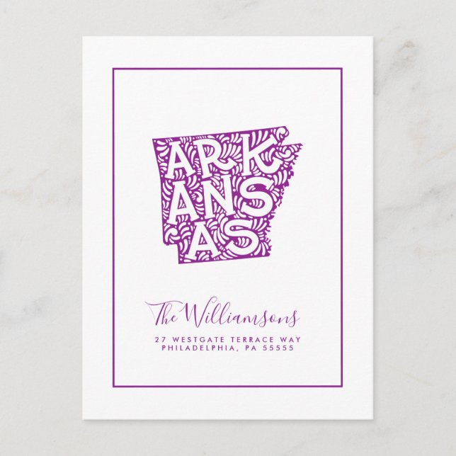 Wir haben uns bewegt | Neue Adresse | Arkansas Postkarte (Vorderseite)