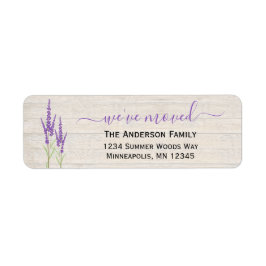 Wir haben uns bewegt | Rustikale Lavendel-Rücksend