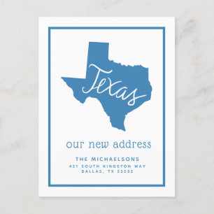 Wir haben uns bewegt Texas Typografie Feiertagspostkarte