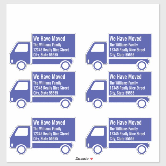Wir haben uns bewegten Lkw Aufkleber (Blatt)