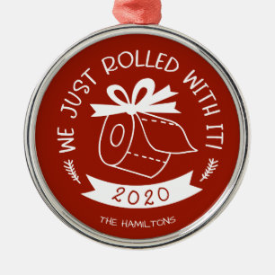 Wir haben uns einfach damit amüsiert Lustiges Covi Ornament Aus Metall