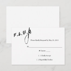 Wir haben uns entschieden für Immer Hochzeit RSVP  Einladung