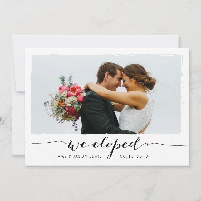 Wir haben uns | Foto Hochzeitsankündigung Schwarz- Ankündigung (Vorderseite)