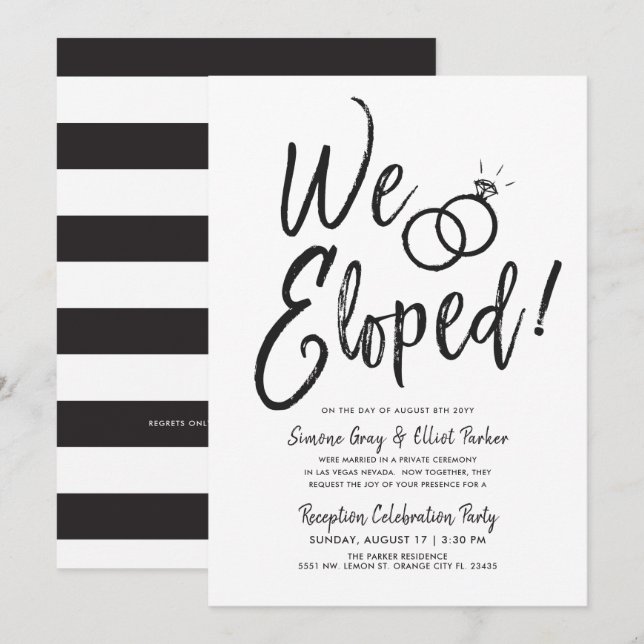 Wir haben uns | Post Wedding Party Einladung (Vorne/Hinten)