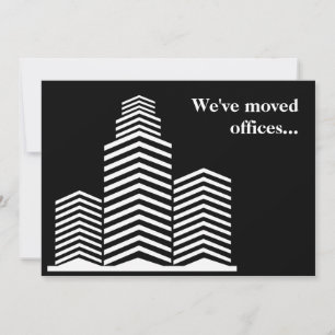 Wir haben unsere Büros übersiedelt Chic Modern New Ankündigung