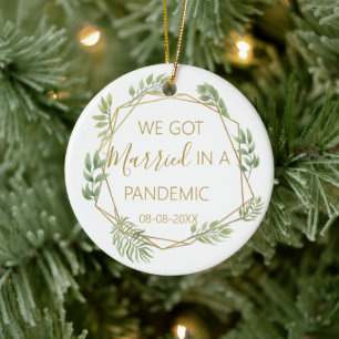 wir haben verheiratet in einer Pandemie ersten Wei Keramik Ornament