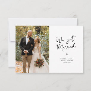 wir haben verheiratete Hochzeitsankündigung got Dankeskarte