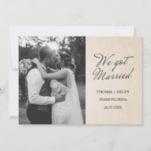 Wir haben verheiratete Hochzeitsankündigung got Einladung