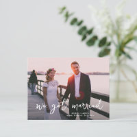 wir haben verheiratete moderne Hochzeitsankündigun