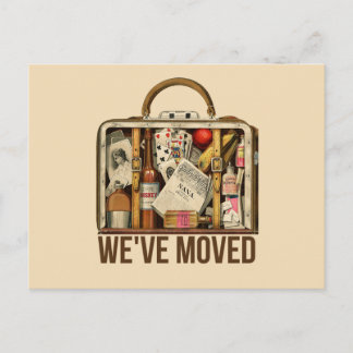 Wir haben Vintage Travel Suitcase Postkarte