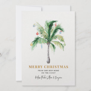 Wir haben Weihnachtsfeiertage Palmenbaum bewegt Feiertagskarte