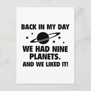 Wir hatten neun Planeten Postkarte