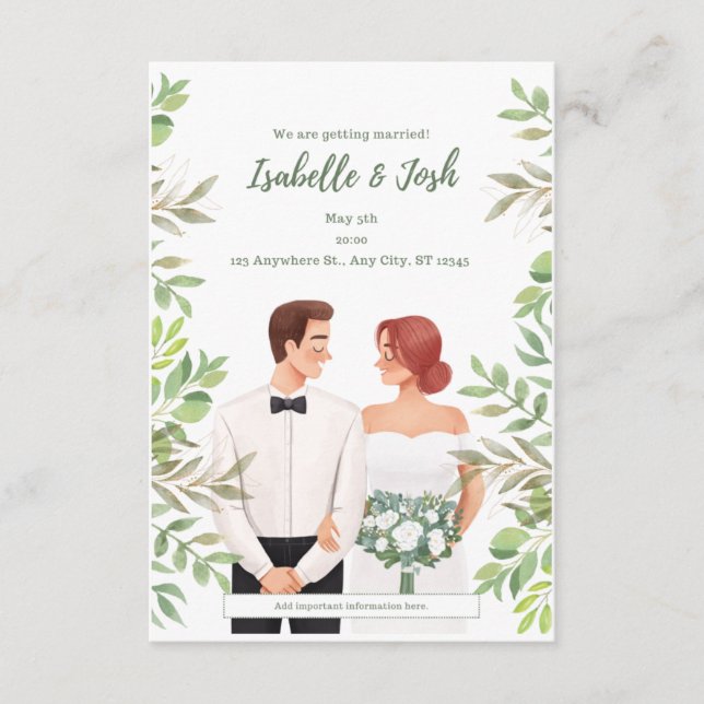 Wir heiraten! begleitkarte (Vorderseite)