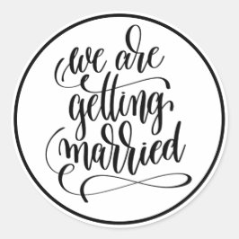 Wir heiraten Classic Round Sticker