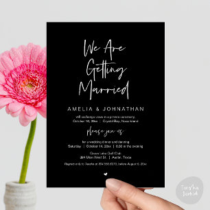 Wir heiraten, Elopement Dinner Tanzend Einladung