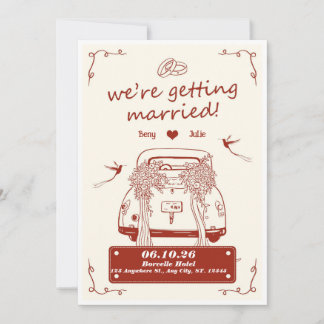 Wir heiraten Hochzeitseinladung Einladung