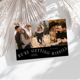 Wir heiraten Multi-Foto Schwarz Save The Date