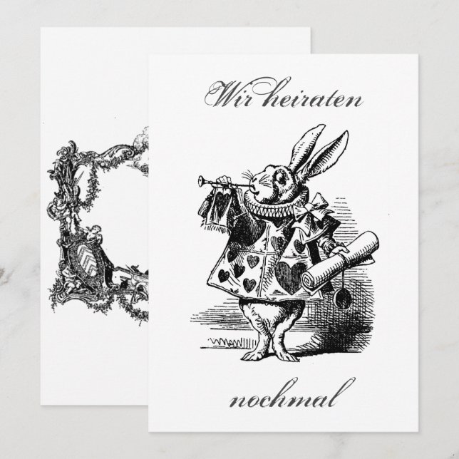 Wir heiraten nochmal – Vermählung – Hochzeit Einladung (Vorne/Hinten)