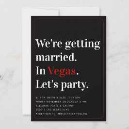Wir heiraten Vegas Hochzeit ein Einladung
