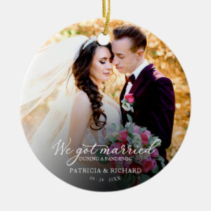 Wir heirateten während einer Pandemie Foto Elegant Keramik Ornament