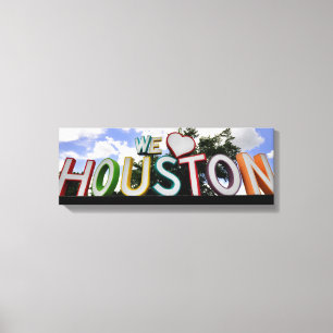 wir Herz Houston Leinwanddruck