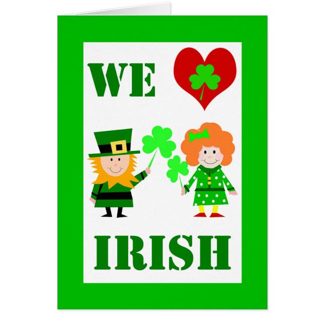 Wir Herz / Liebe Irisch, St. Patrick's Day, Niedli (Vorne)