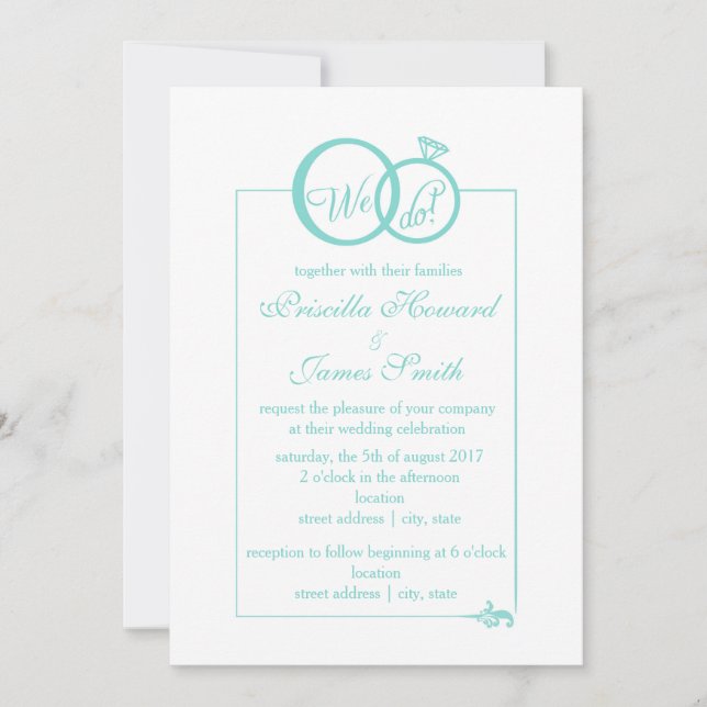 Wir Hochzeit Einladung (Vorderseite)