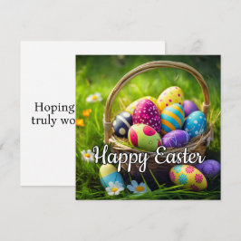 Wir hoffen, dass ihr alle ein glückliches Ostern h Karte