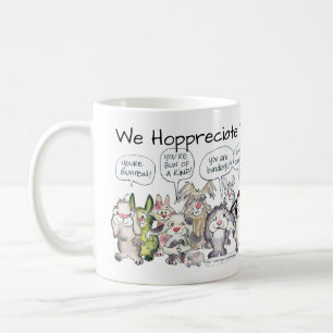 Wir hoffen euch 19 Cartoon Rabbits Kaffeetasse