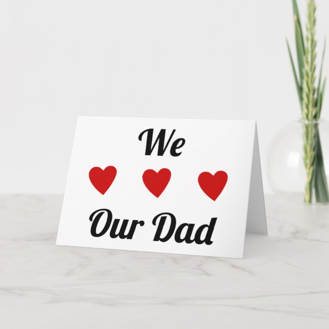 Wir hören Liebe VATER | LIEBE VATER | Fröhlicher V Karte (Vorderseite)