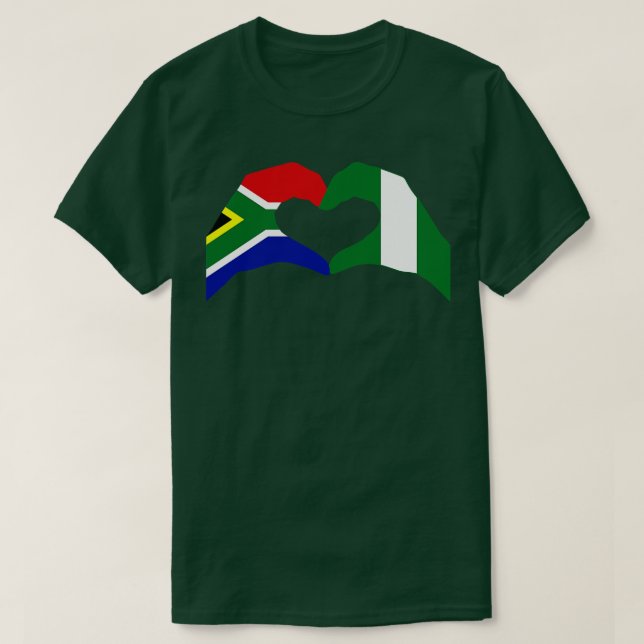 Wir hören Südafrika Nigeria Patriot Flag Serie T-Shirt (Design vorne)