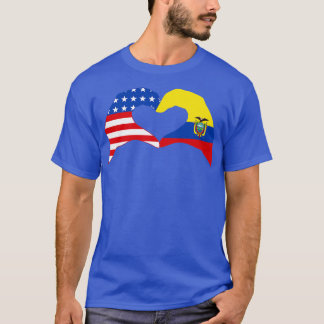 Wir hören USA Ecuador Multinational Patriot Flag S T-Shirt