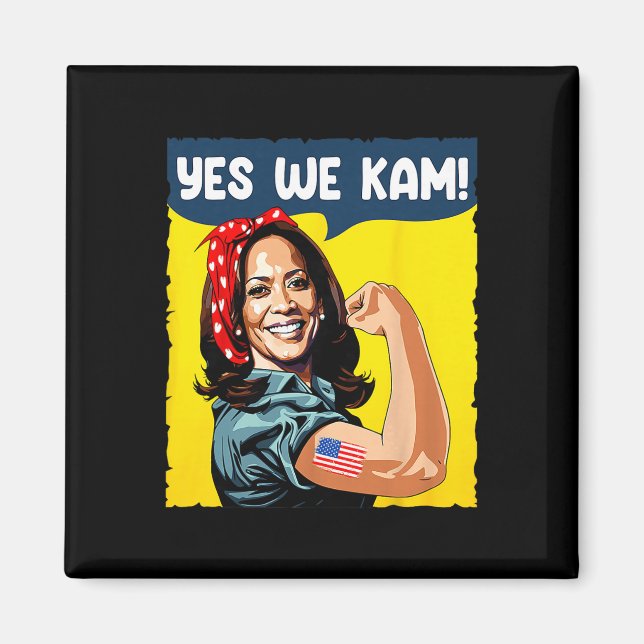 Wir Kam Rosie The Riveter für Präsident Kamala Har Magnet (Vorne)