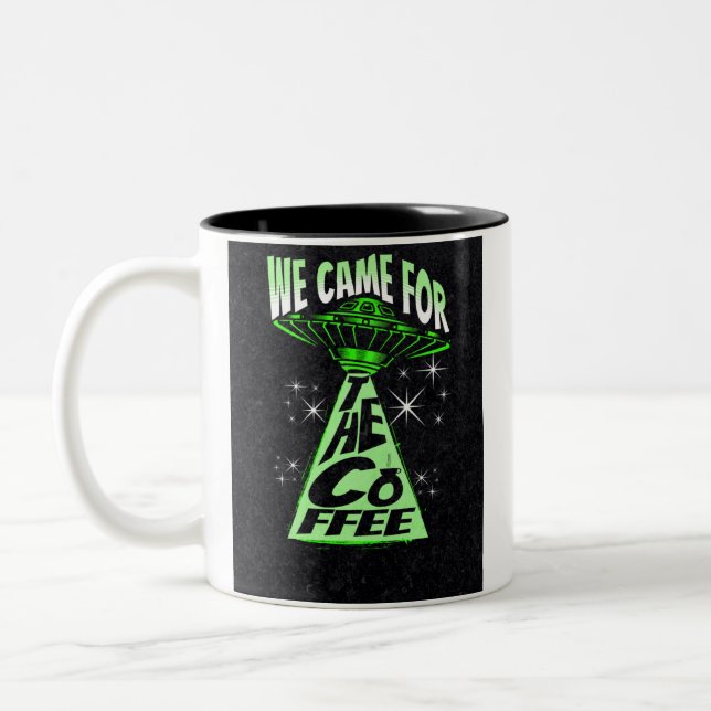 Wir kamen für den Kaffee Zweifarbige Tasse (Links)