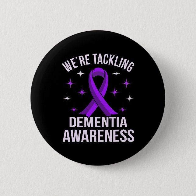 Wir kämpfen gegen Demenzerkrankungen Alzheimer's P Button (Vorderseite)