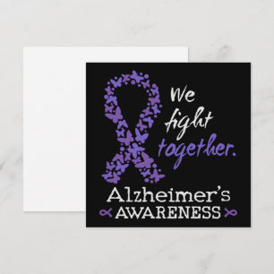 Wir kämpfen gemeinsam - Alzheimer-Bewusstsein Dankeskarte