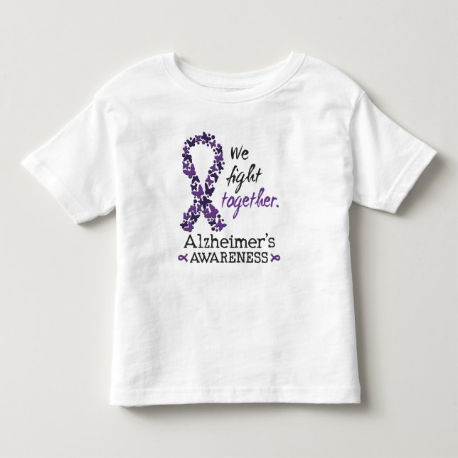 Wir kämpfen gemeinsam - Alzheimer-Bewusstsein Kleinkind T-shirt (Vorderseite)