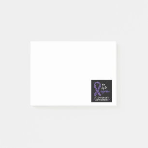 Wir kämpfen gemeinsam - Alzheimer-Bewusstsein Post-it Klebezettel
