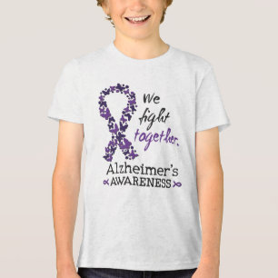 Wir kämpfen gemeinsam - Alzheimer-Bewusstsein Tri-Blend Shirt