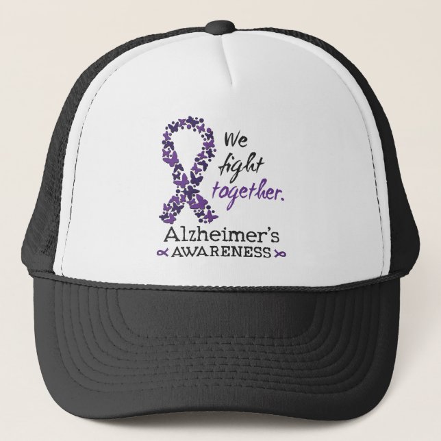 Wir kämpfen gemeinsam - Alzheimer-Bewusstsein Truckerkappe (Vorderseite)