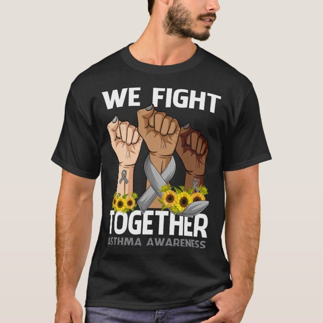 Wir kämpfen gemeinsam gegen das ASTHMA AWARENESS-S T-Shirt (Vorderseite)