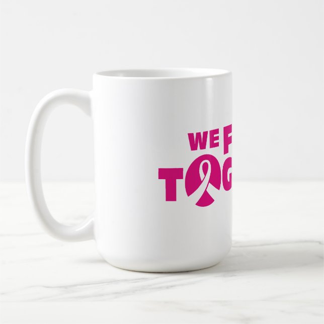 Wir kämpfen gemeinsam - Hoffnung gegen Krebs kämpf Kaffeetasse (Links)