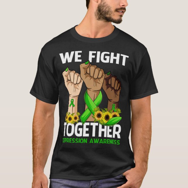 Wir kämpfen gemeinsam mit DEPRESSIONSBEWUSSTSEIN f T-Shirt (Vorderseite)