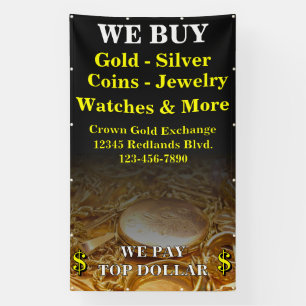 Wir kaufen Gold Silbermünzen Schmucksäcke Banner