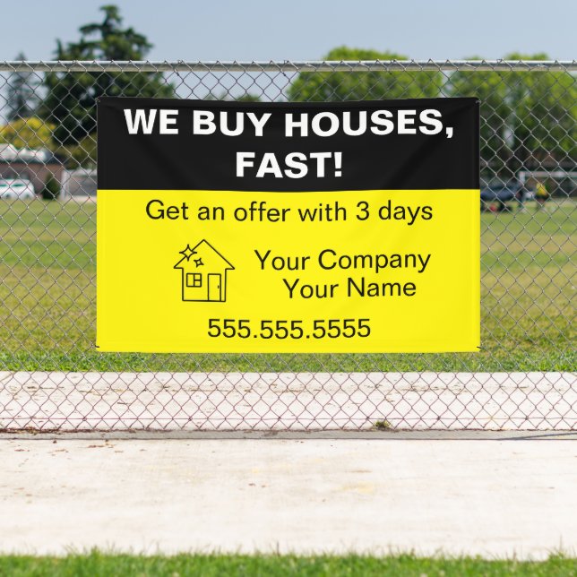 Wir kaufen Häuser, Vorlage für Immobilien-Anwesen Banner (Insitu)