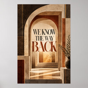 Wir kennen den Weg zurück Architektur-Typografie-W Poster