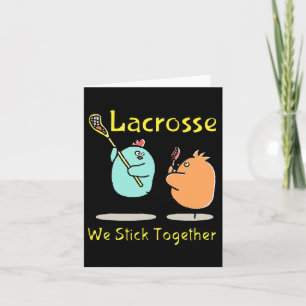 Wir kleben Lacrosse Shirt zusammen Karte
